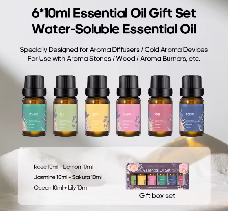 Emberly Aura: Ultimate Relaxation Bundle (Diffuser + 6 (10 ml Oils)